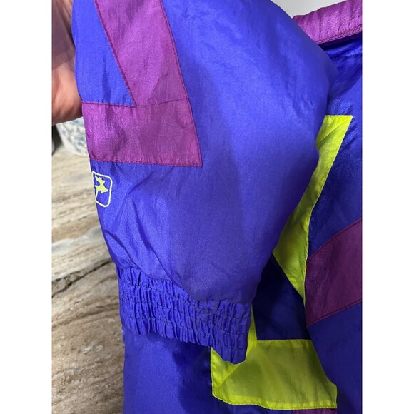 Vintage 80’s White Stag Ski Jacket Purple Neon Geometric Print Womens Size Small - Picture 11 of 11